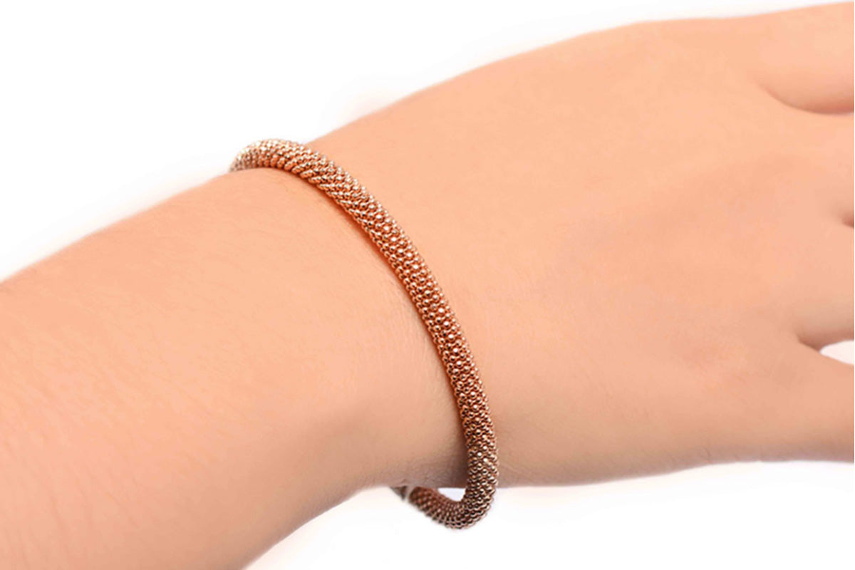 Pulsera "DRAGONFLY" plata .925 rosa de 3mm (30216)