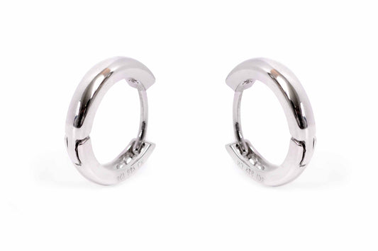 Arracadas "HUGGIES" en plata .925 13x3 (30373)
