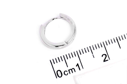 Arracadas "HUGGIES" en plata .925 13x3 (30373)
