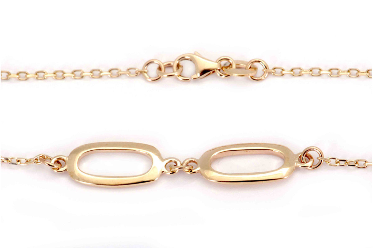Pulsera Elipses en Oro Amarillo 14k (M31446)
