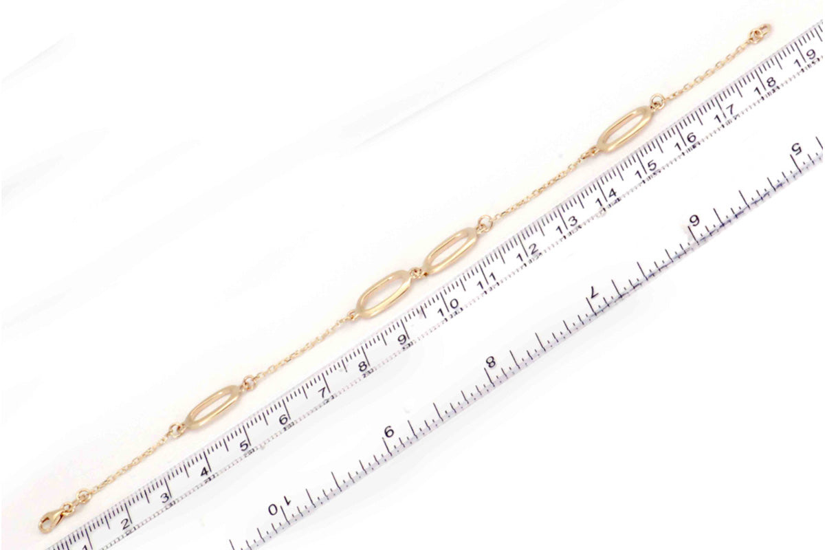 Pulsera Elipses en Oro Amarillo 14k (M31446)
