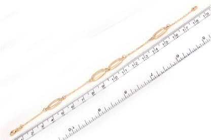 Pulsera Elipses en Oro Amarillo 14k (M31446)