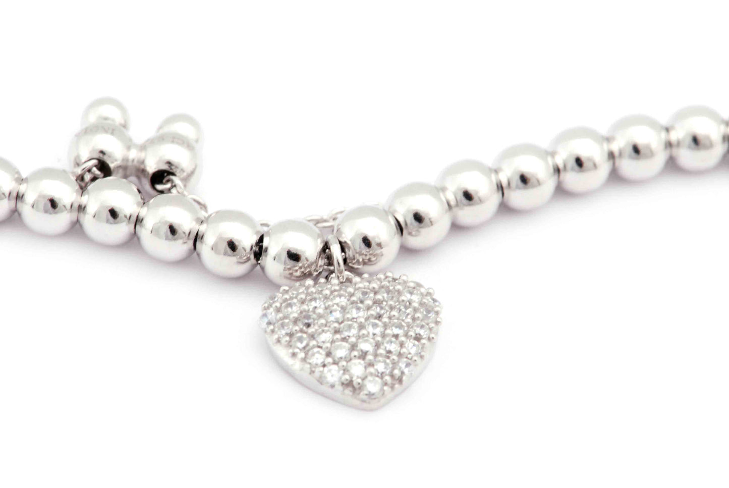 Pulsera 23cm Corazón fabricada en Plata .925 M(31582)