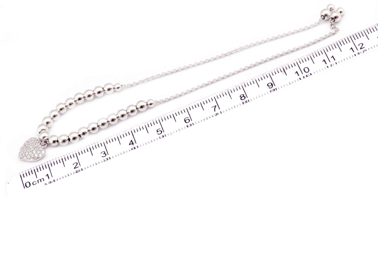 Pulsera 23cm Corazón fabricada en Plata .925 M(31582)