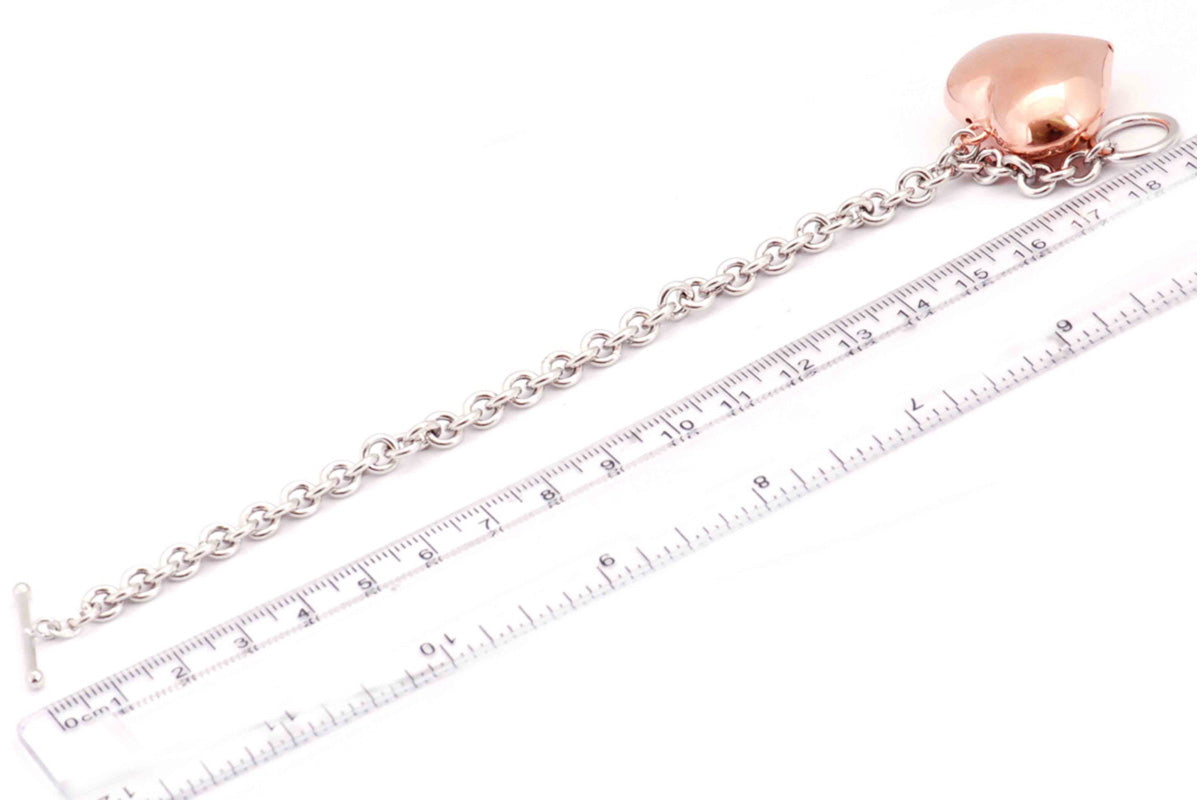 Pulsera de Corazón en Plata .925 Rosa (M31647)
