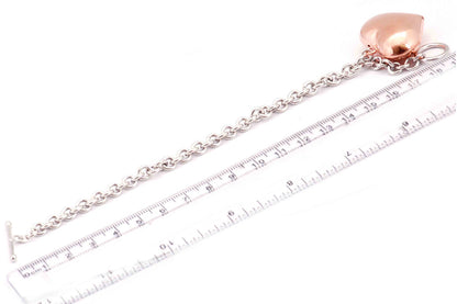 Pulsera de Corazón en Plata .925 Rosa (M31647)