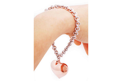 Pulsera de Corazón en Plata .925 Rosa (M31647)