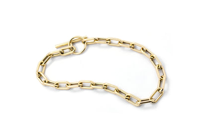 Pulsera "clip" en oro amarillo 14k (37232)
