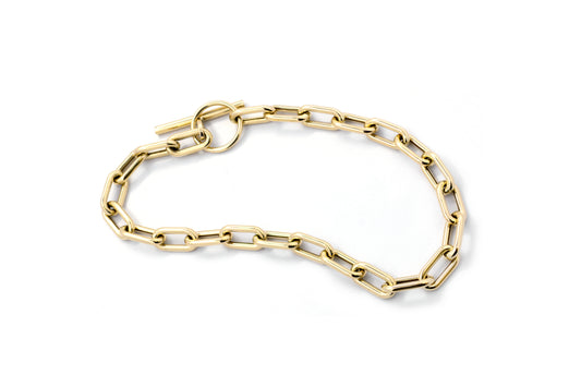 Pulsera "clip" en oro amarillo 14k (37232)