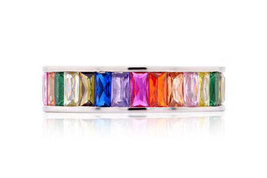 Anillo "RAINBOW" en plata fina .925 (37246)
