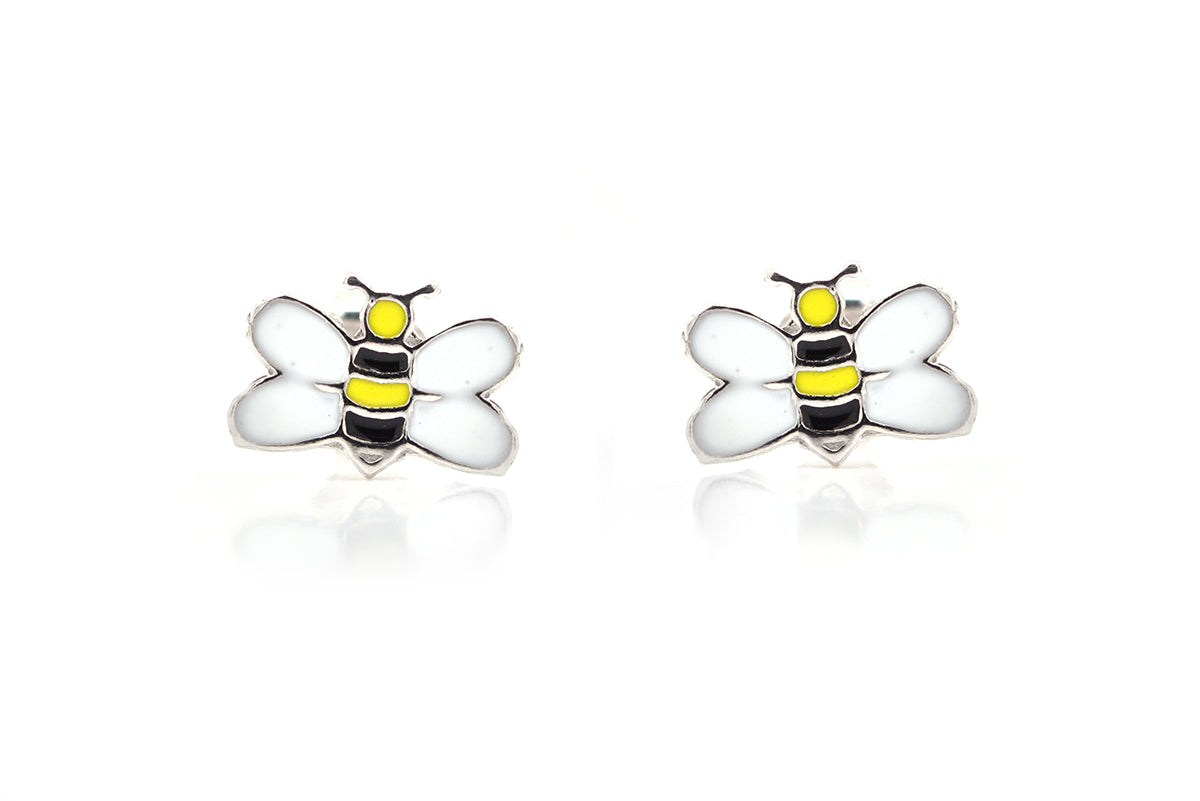 Aretes "ABEJA" con esmalte en plata 925 (37456)