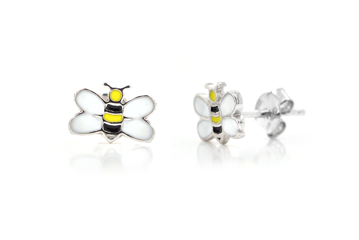 Aretes "ABEJA" con esmalte en plata 925 (37456)