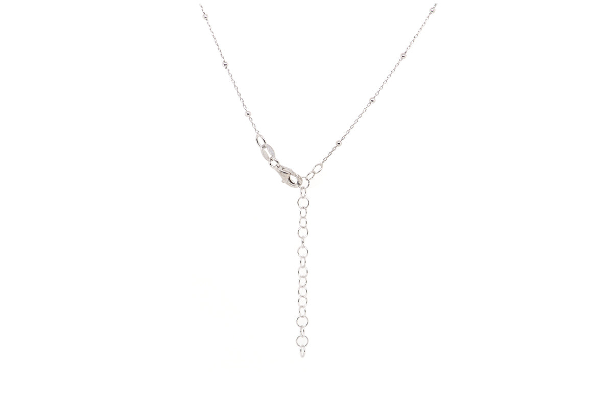 Gargantilla con dije de Flor Y Catarina en plata (37461)