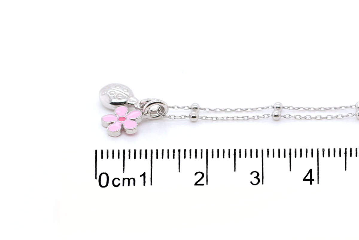 Gargantilla con dije de Flor Y Catarina en plata (37461)